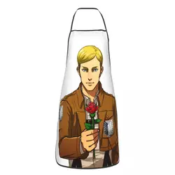 Custom Manga Erwin Smith With Flowers Chef Cooking Baking Apron Women Men Attack On Titan Manga Tablier Cuisine for Painting
