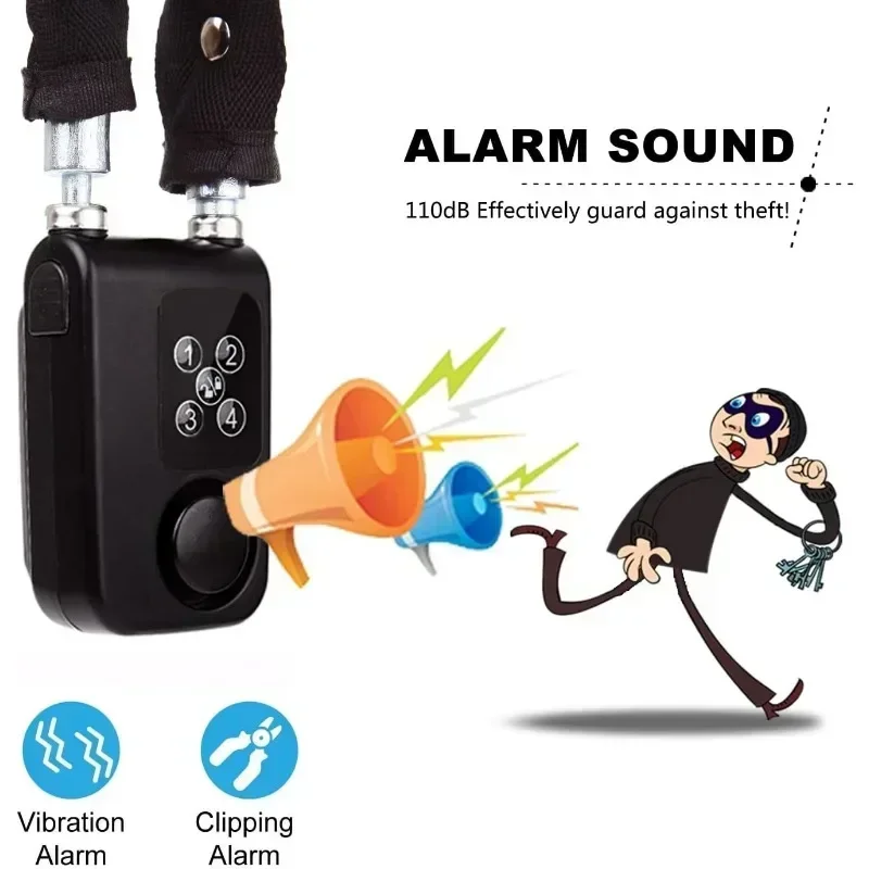 قفل دراجة مضاد للسرقة مع سلسلة مفاتيح ، قفل أمان للدراجات النارية ، قفل سكوتر ، أداة معدنية