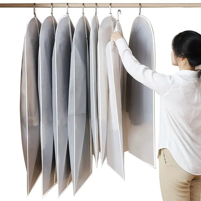 1Pc Suit Cover Clothes Hanging Garment Suit Coat Dust Cover Home Storage Bag Pouch Case Organizer Wardrobe Hanging Clothing