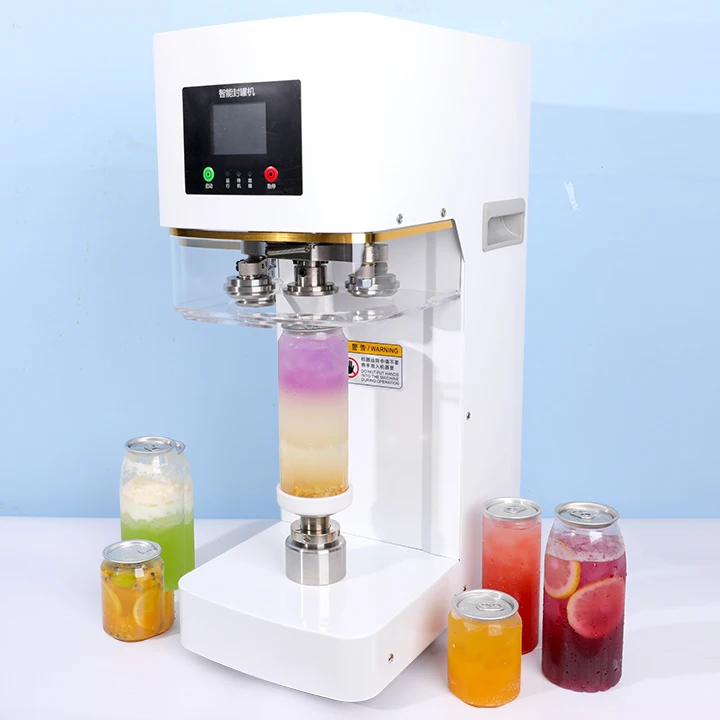 Smoothie Popular Can Sealer Automatic Plastic Cans Sealing Machine