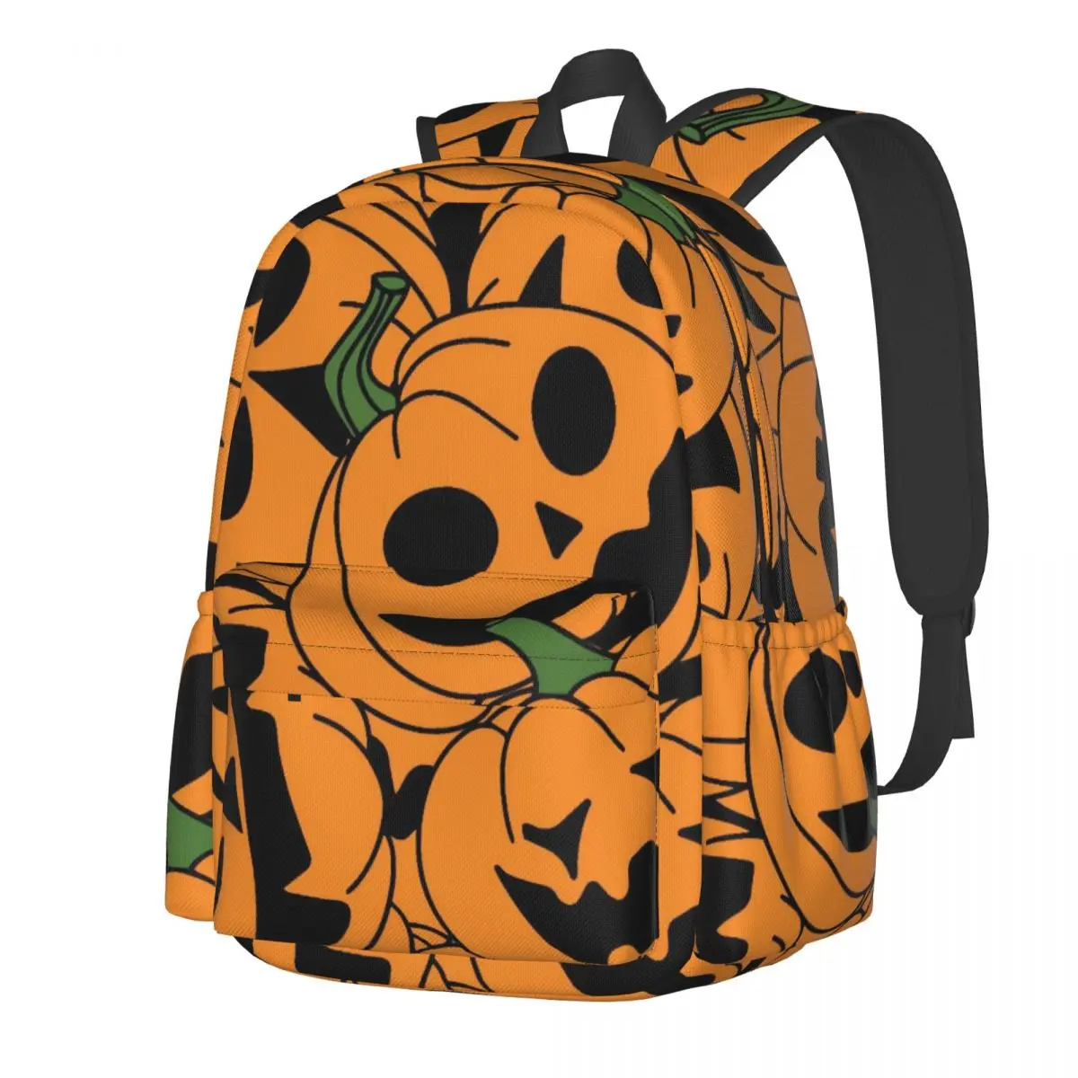 

Pumpkin Pattern Print Halloween Large Capacity Student Bookbag Casual Fashion Backpack Schoolbag Travel Bag