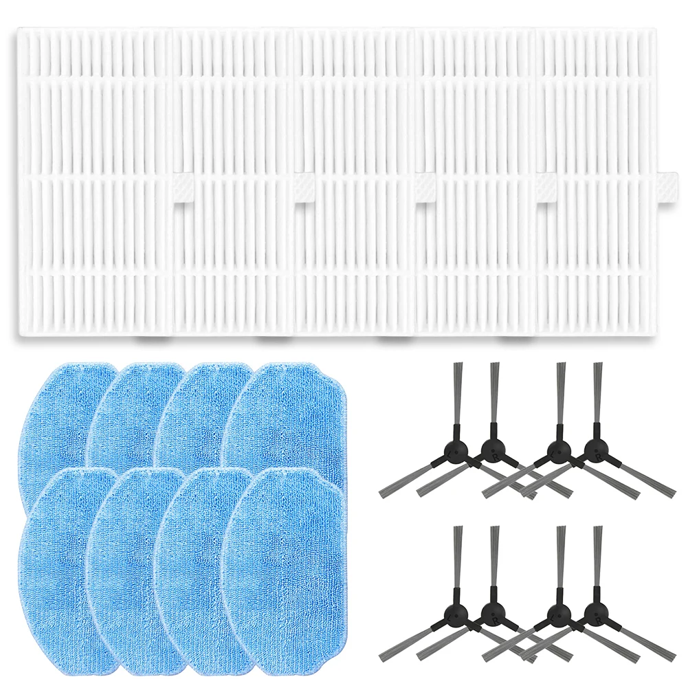 Ersatzset für Conga M10 BR151 Roboterstaubsauger, einschließlich Seitenbürsten, Filter und Wischtücher-Set