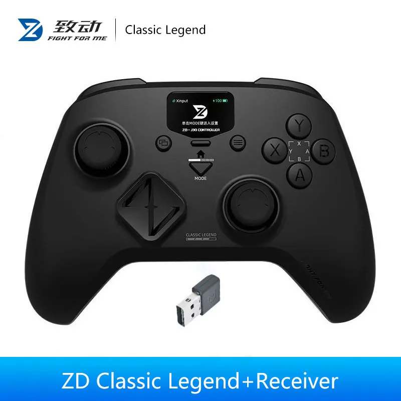 ZD Classic Legend 3-Mode Wireless LCD Control Screen Controller Dual Hall Trigger Joystick Switch/PC/NS Steam PC Game Controller