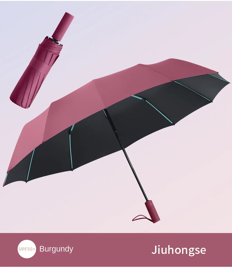 60-Rippen Verstärkter Regenschirm Große Größe Verdickter Stoff Faltbarer Sonnenschirm Regenschirm Anti-UV Geschäfts- und Reiseschirm – Detail 14