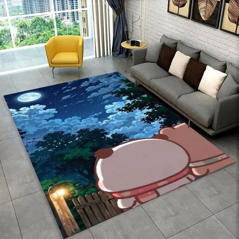 Cute Bubu Dudu Love Cartoon Bear Non-Slip Area Rug for Living Room,Bedroom,Playroom,Carpet Floor Mat Home Decor Rug  Room