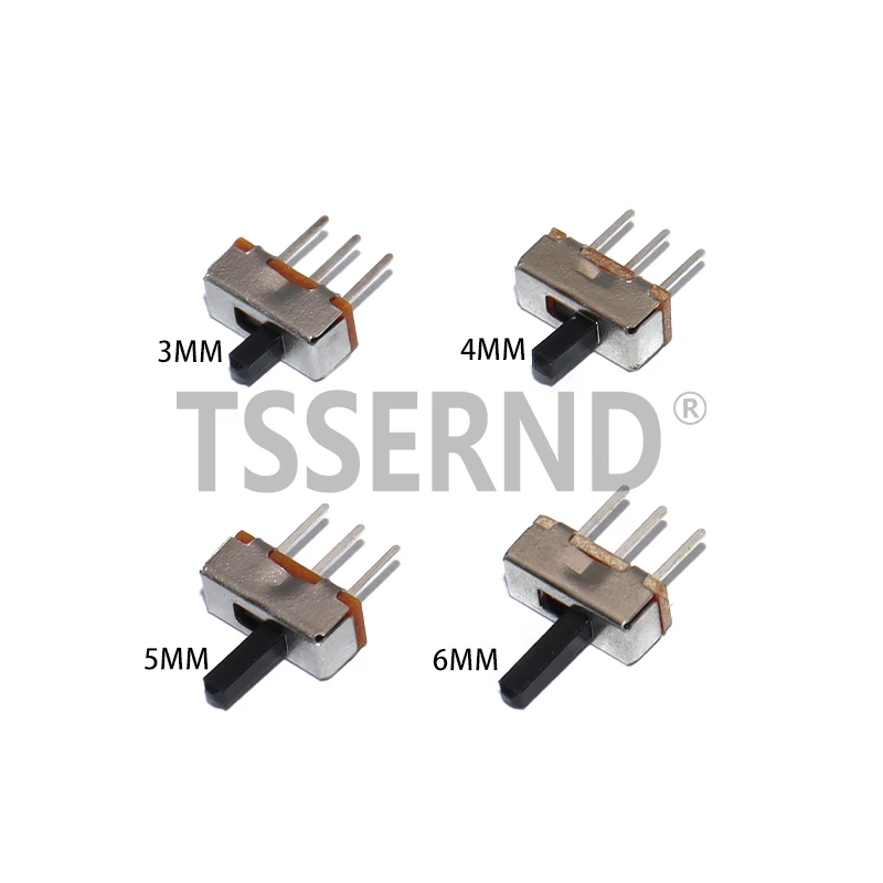 20Pcs SS12D00 Interruptor on-off mini Slide Switch 3pin 1P2T 2 Position High quality toggle switch Handle length:3MM 4MM 5MM 6MM