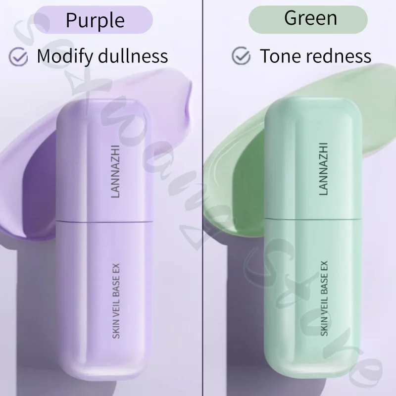 LANNAZHI isolation cream, makeup cream, brightens skin tone, conceals blemishes, moisturizes, invisible pores, improves dullness