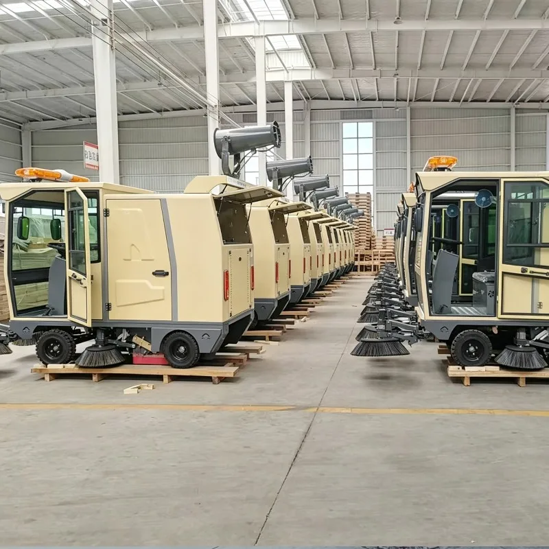 High Power Municipal Zero-emission Road Sweeper Truck Industrial Ride-on Floor Sweepers Machine Street Sweeper Brooms with CE