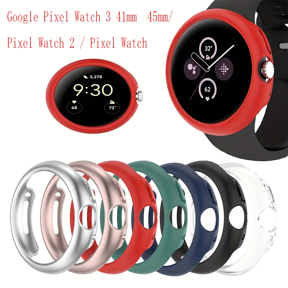 Bumper Case for Google Pixel Watch 3 41mm  45mm/ Pixel Watch 2 / Pixel Watch, Hard PC Protective Matte Frame.