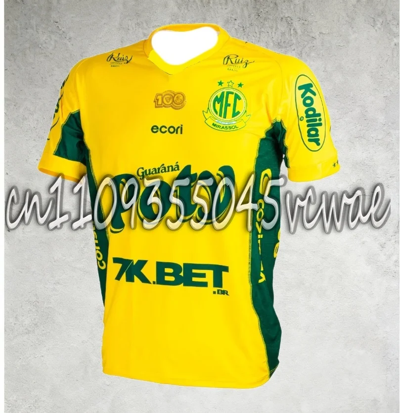 

Футбольные майки Mirassol 25-26 (домашняя и гостевая), спортивные футболки с коротким рукавом и 3D-печатью, для взрослых и детей