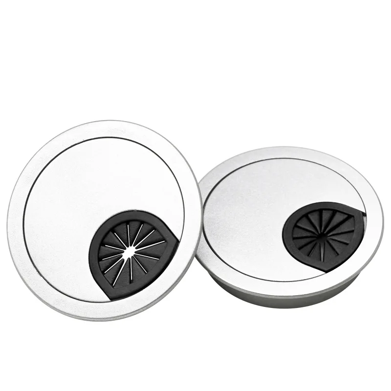 Sha Yin ABS Plastic Cable Pass-Through Box for Computer Desk, Wire Hole Cover, Desktop Cable Hole Box