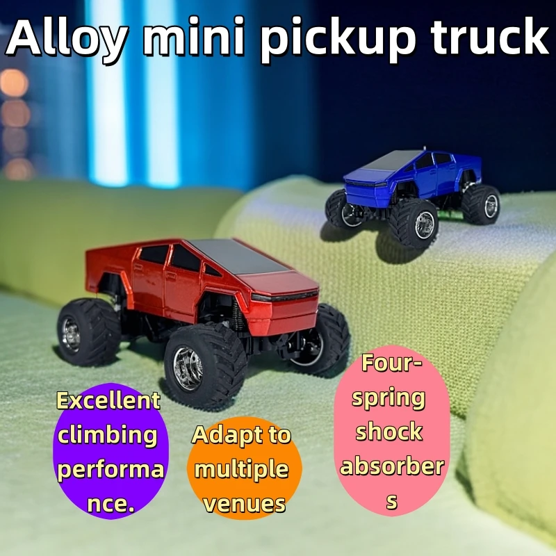 Alloy Big Foot  Wheels Cybertruck RC Car Pickup Model SUV  Diecast Metal Toy Off-Road Vehicle Toy Collection