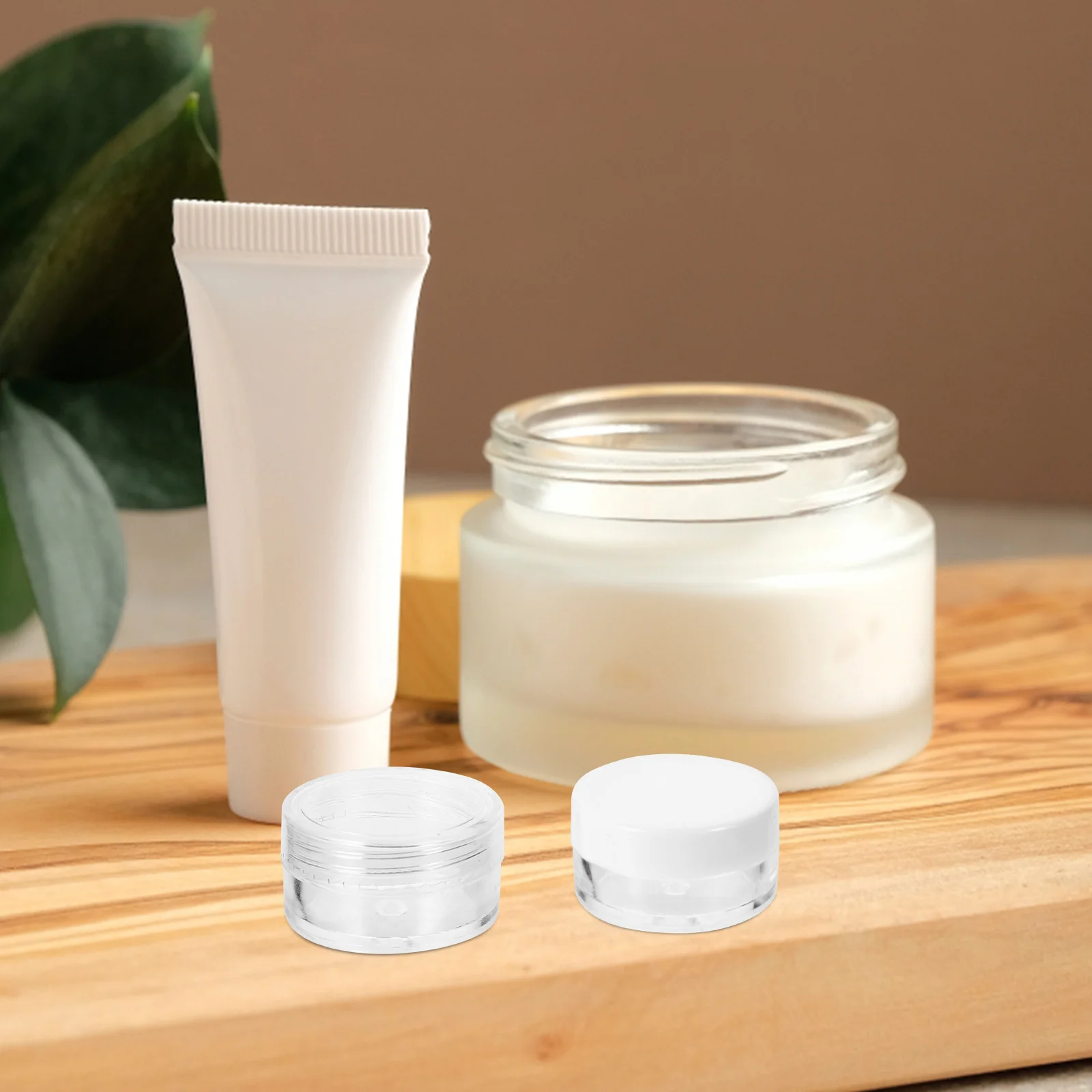 

50 Pcs Bottled Travel Pots for Creams Small Containers Facial Mask Refillable Cosmetics Plastic Face Empty Jars