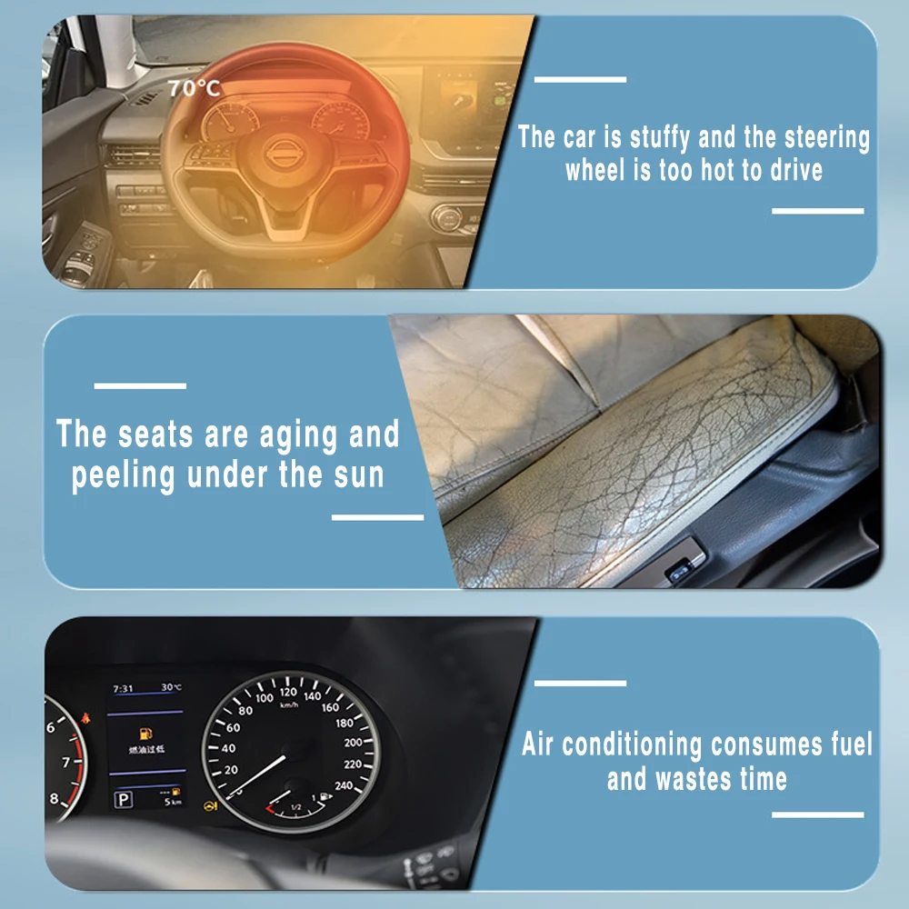 Car Sun Visor Front Windshield Sunshade Heat Insulation Summer Cooling Auto Accessories Foldable For Honda Fit GK3 GK4 2014~2020 view 4