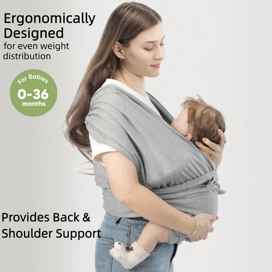 

Портативная переноска-кенгуру для мам, простой слинг для переноски детей для прогулок на открытом воздухе, дышащий дизайн со свежим воздухом