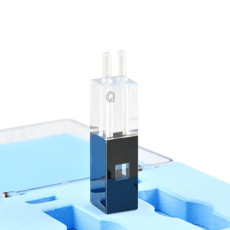 250ul quartz fluorescence flow colorimetric dish flow sample cell 250ul micro UV transmittance - optical path 10mm