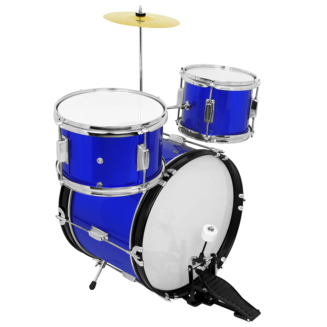 Jazz Drum Set for Kids, Enlightenment Musical Toy, Adequado para Crianças de Múltipla Idade, 3 Tambores, 1 Prato, Iniciante