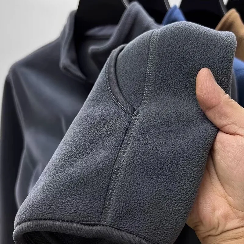 بلوفر صوف رجالي جديد لخريف وشتاء، سميك للدفء المضاف، معطف كاجوال مريح بياقة واقفة #4