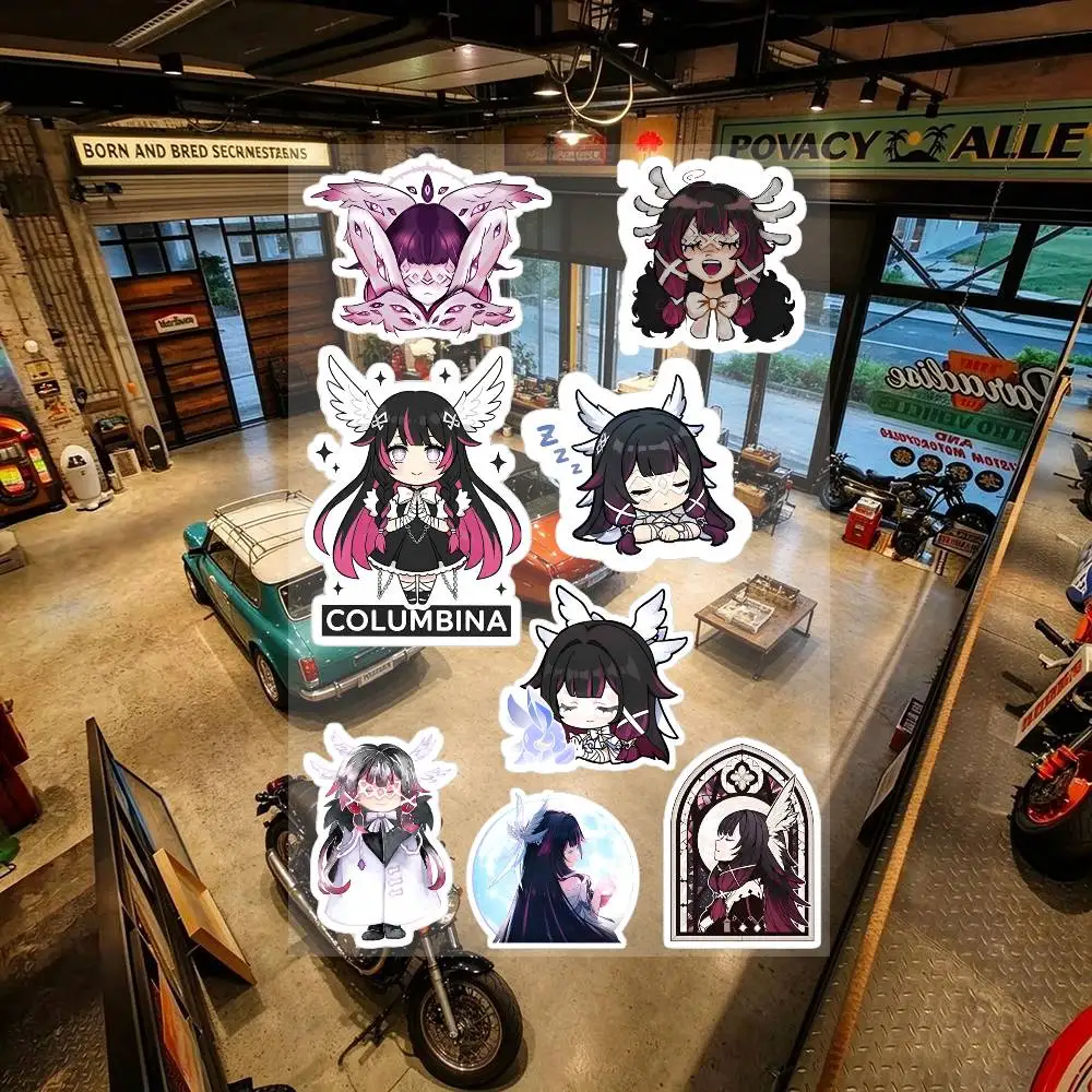 Genshin Impact C-olumbina Stickers Auto Body Bumper Windows Motorcycle Laptop Walls Vinyl Decal Car Tuning Accessories