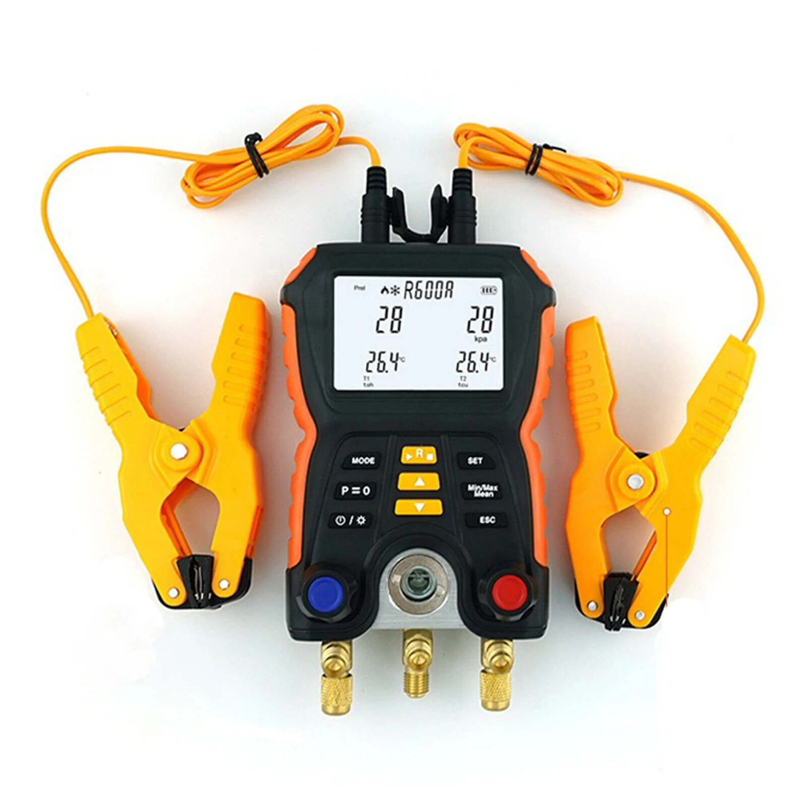 Тестирование и зарядка холодильных электронных манометров Ac Mastercool Digital Manifold Elitech