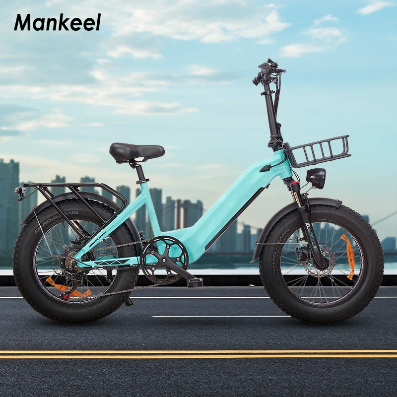 Mankeel Electric Bicycle for Adults 48V 12AH 500W Motor E Bike Off Road 20 Inch Tire Electric Bicycle Mountain Ebike Disc Brake