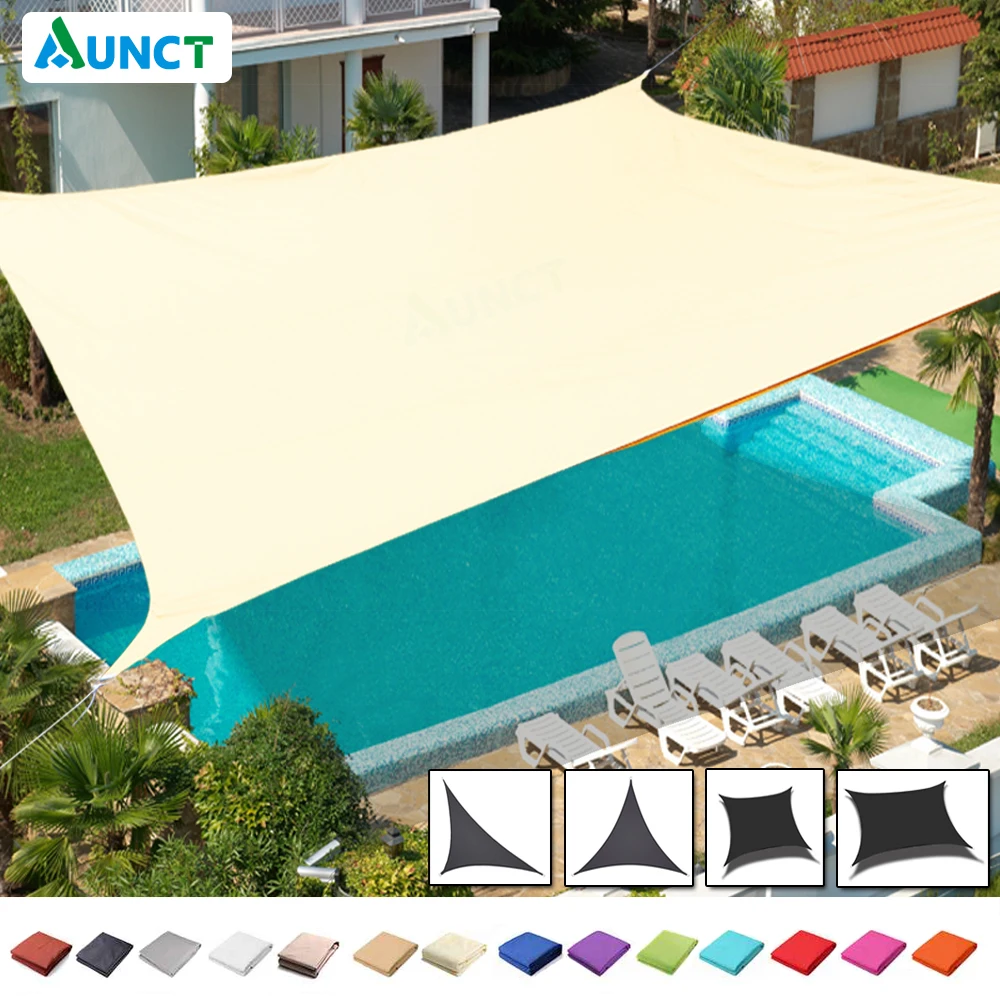 420D Waterproof Square Rectangular Shade sail, Outdoor Garden Swimming Pool Awning, Camping Hiking Sun shelter