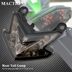 Motorcycle Rear Brake LED Tail Light Stop Turn Signal Indicator Running Lamp For Kawasaki ZX6R Z800 2013-2016 Z125 2013-2022