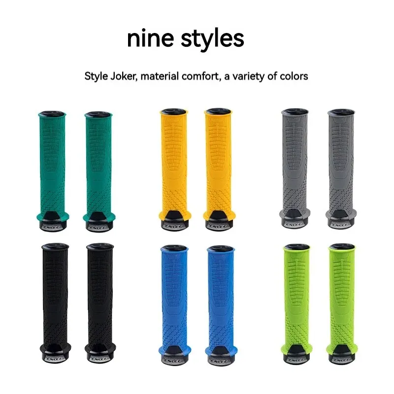 ENLEE Cycling Bike Rubber Handle Cover Anti-Slip Shock Absorber Grip Mountain Bike Handle Universal Unilateral Locking