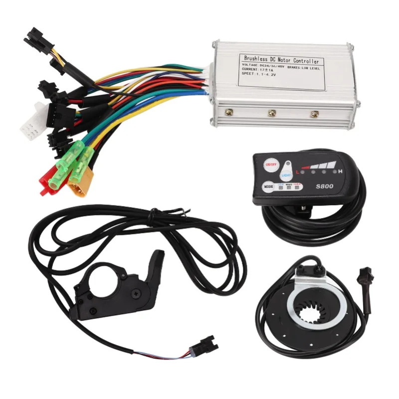 

Electric Bike Motor Controller Kit Brushless Motor Sine Wave Controller Booster Thumb Throttle Meter Set 24V 36V 48V