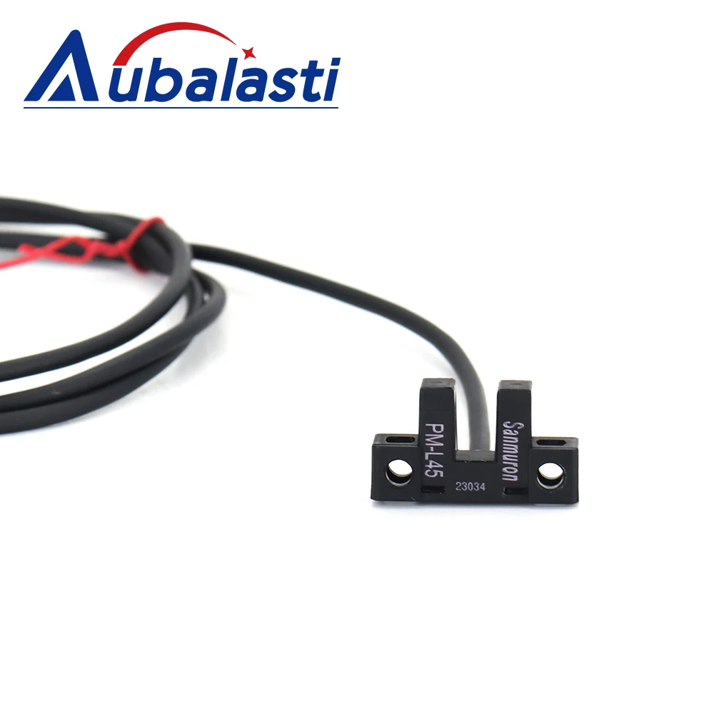Aubalasti U-Groove Photoelectric Switch Sensor PM-L45 DC5-24V 4P NPN For CNC Vibrating Knife Cutter