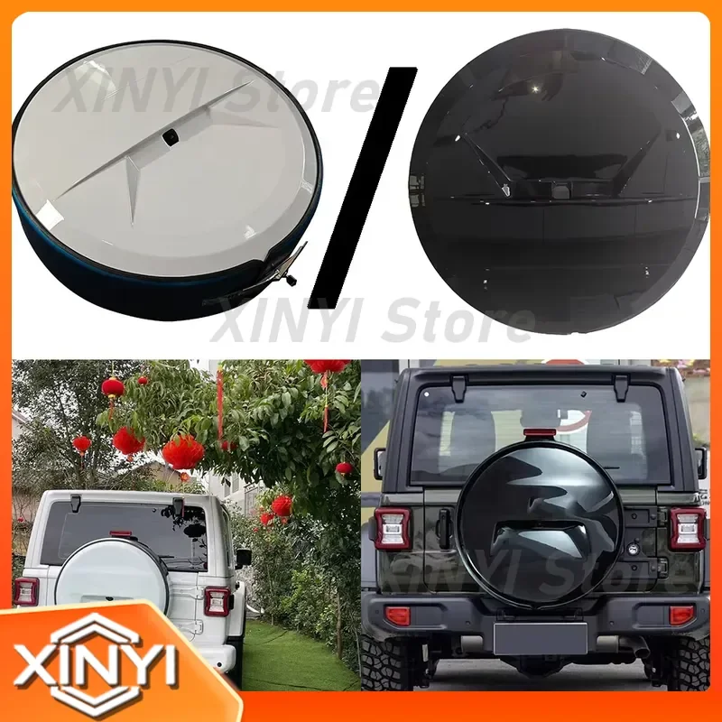 ABS Steel Spare Tire Cover for Jeep Wrangler JL 2018+ Tailgate Wheel Protector Off Road Modified Accessories Lantsun J9055