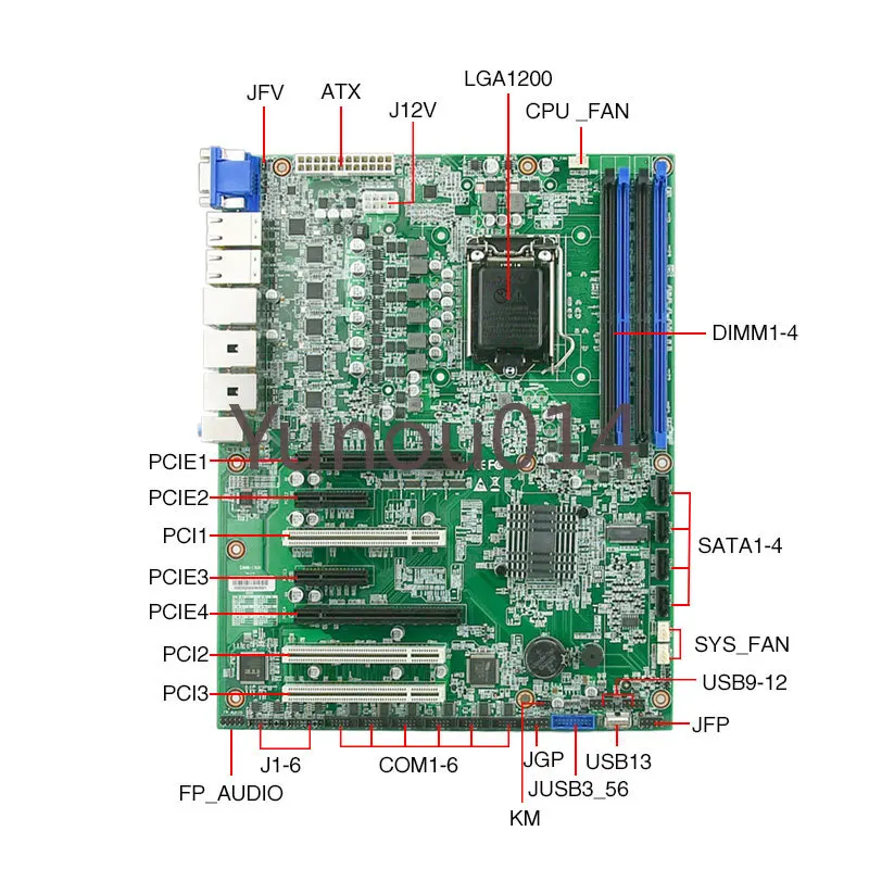 Industrial Control Motherboard for Pathfinder TLS-1500A, 1200 Pin, Supports Intel 10th Generation CPU Series, Brand New