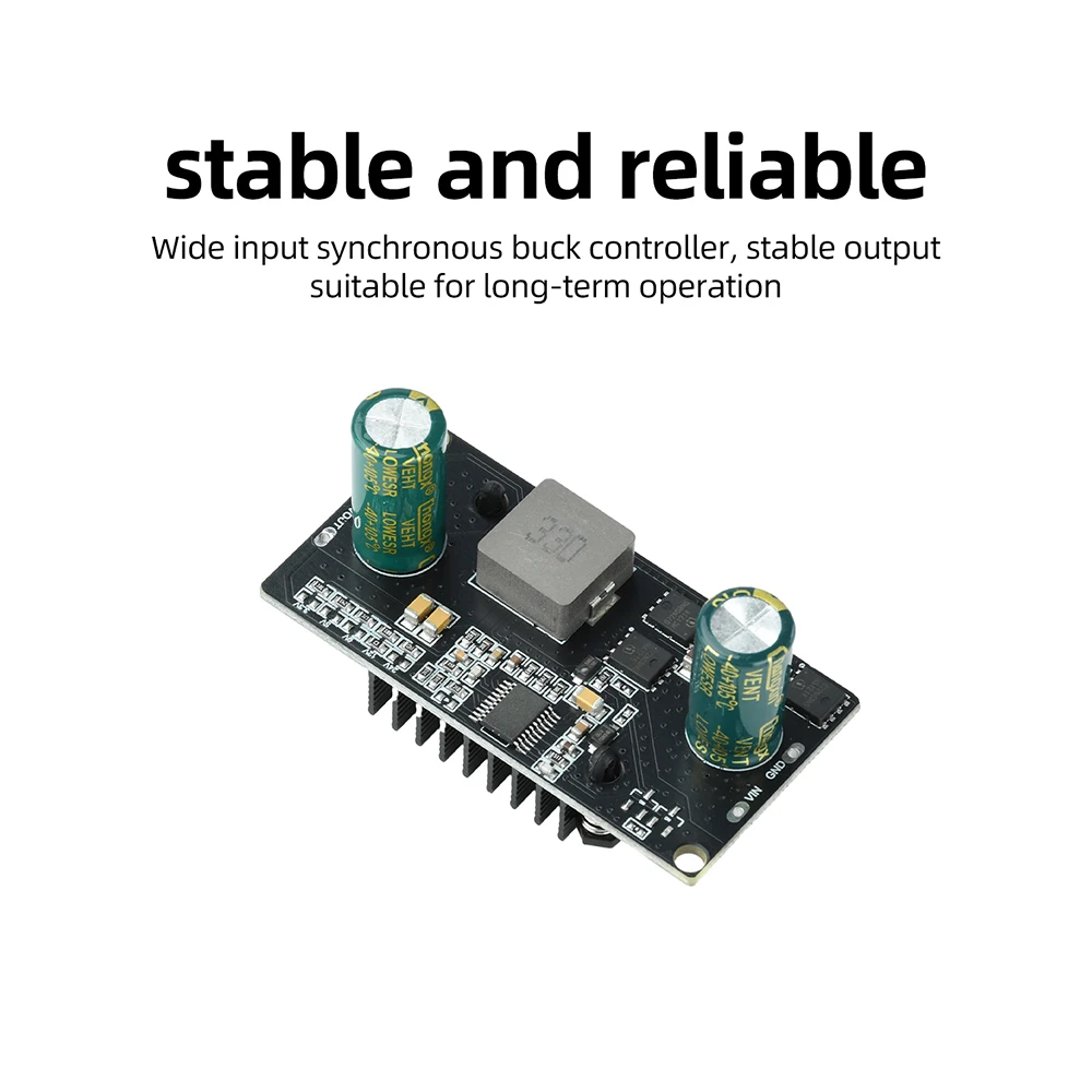 DC-DC 6A High Power Buck Module Wide Input Synchronous Rectification Efficient Step-Down Converter 5.5–60V To 3.3V/5V/9V/12V/24V