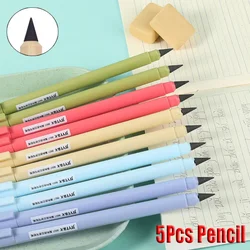 5Pcs New Inkless Pencil Unlimited Writing No Ink HB Eternal Pen Sketch Painting School Office Supplies Gift for Kid Stationery