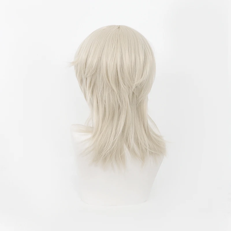 Peluca de Cosplay de Limbus Company Faust, pelo sintético corto amarillo claro resistente al calor, accesorios para fiesta de Carnaval y Halloween, mujeres y hombres