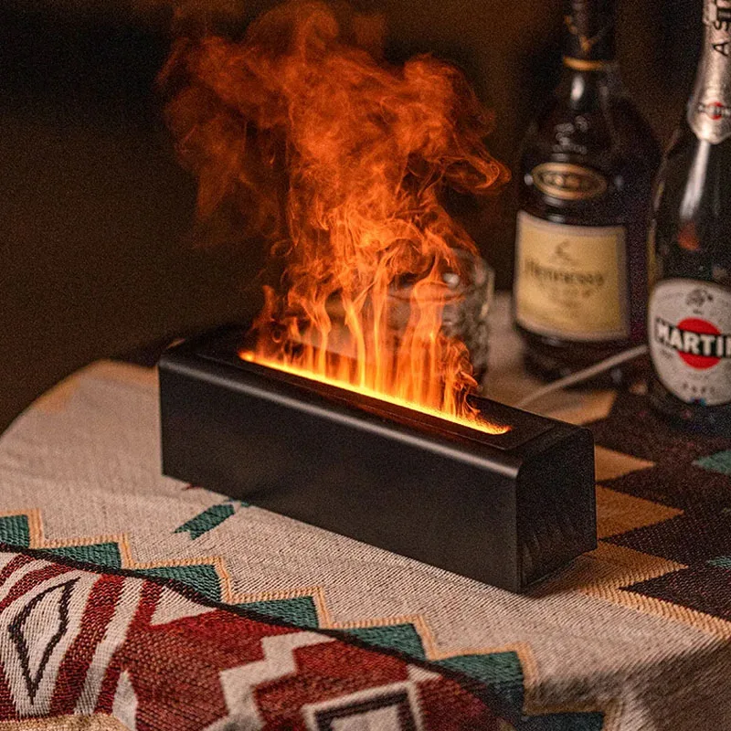 Umidificatore d'aria Simulazione da tavolo Diffusore di fiamma Home Office USB Plug-in Macchina per fragranze Diffusore umidificatore colorato