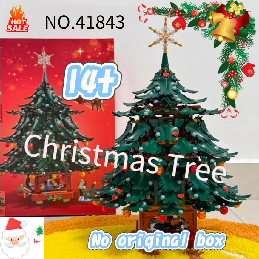 

3171pcs Christmas Decoration Santa Claus Christmas Tree 41843 Building Block Puzzle Model Toys Ornament Festival Birthday Gifts