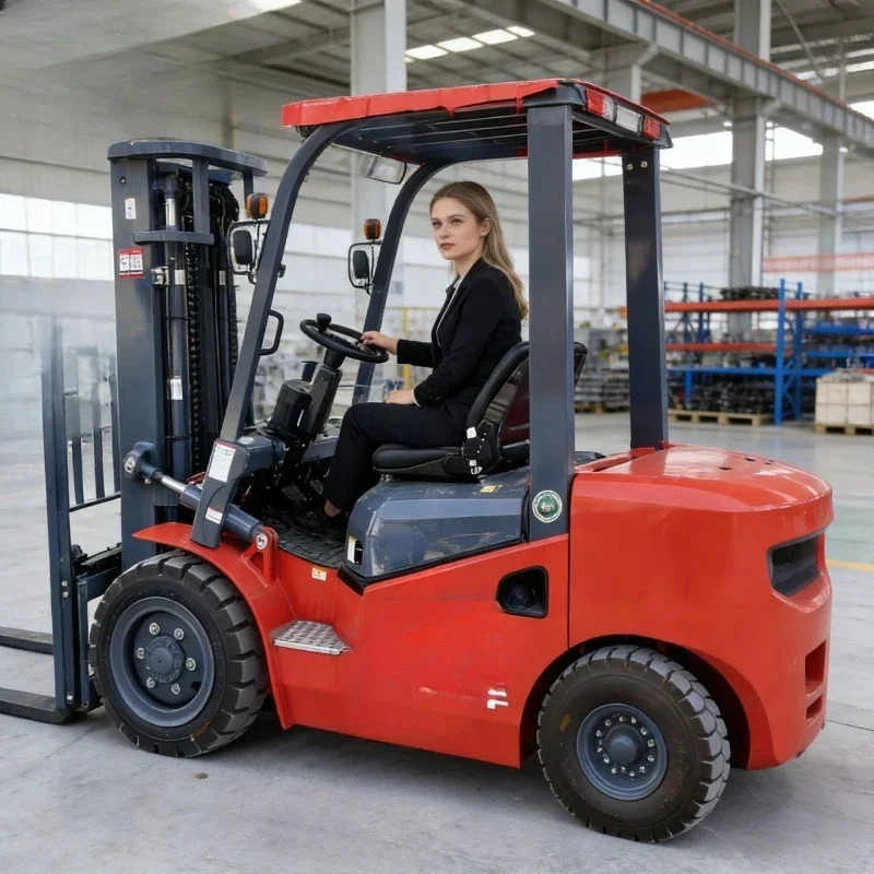 Forklift 3 tons internal combustion balance weight lift truck off-road vehicle 3.5 tons ride-on fuel four-wheel forklift