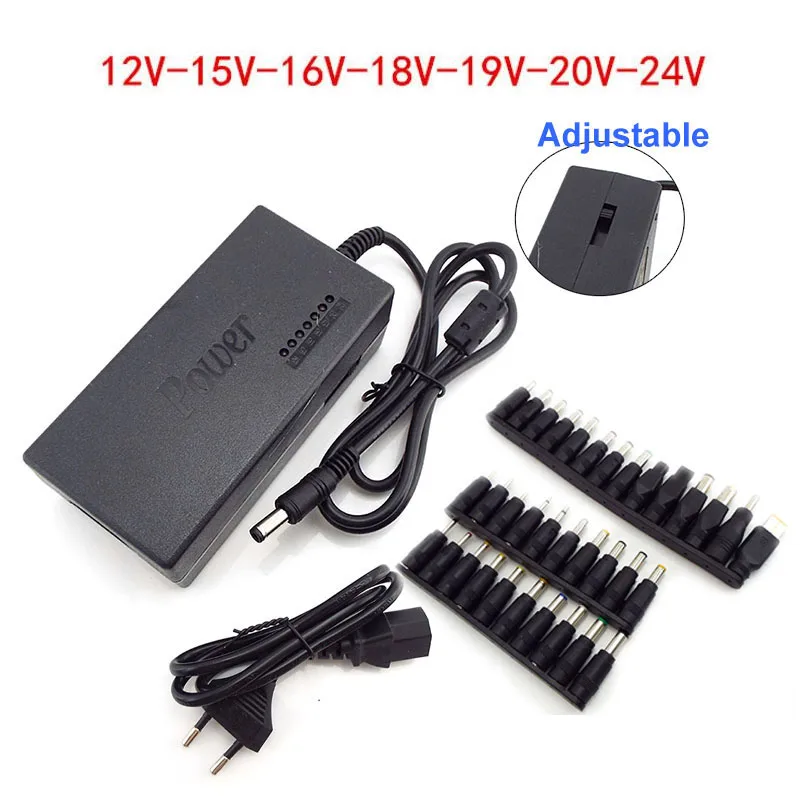 AC TO DC 12V 15v 16v 18v 19v 24V 20V Adjustable Universal Power supply Charger Adapter 96W DC converter For pc Laptops Eu US AU