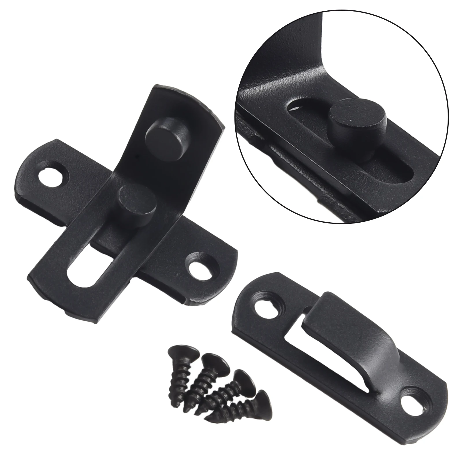 Buckle Hasp Door Bolt Door Latch Door Lock Latch Right Angle 90 Degree Black Screws Sliding Door Lock Sliding Lock High Quality