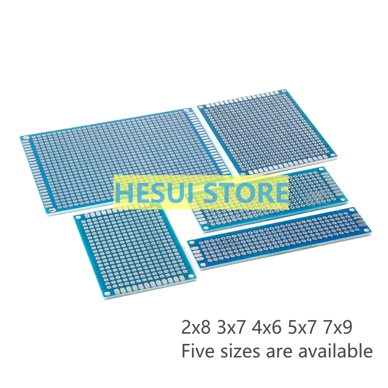 PCB Circuit board 2*8 3*7 4*6 5*7 7*9CM double-sided spray tin blue oil universal board 1.6 thick test board