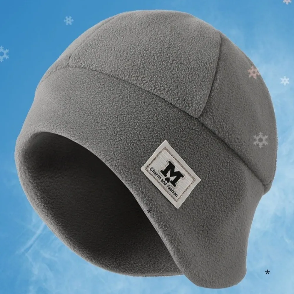 Winter Polar Fleece Beanie Hat Warm Windproof Fleece Sports Hat Lightweight Soft Running Cycling Cap for Men Women