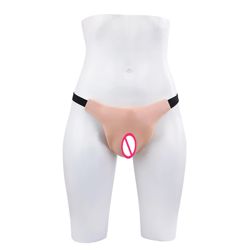 ONEFENG Adjustable Elastic Band Silicone Panties Gays Pussy Pants  Sexy Fake Vagina Form Crossdresser Transgender Shemale