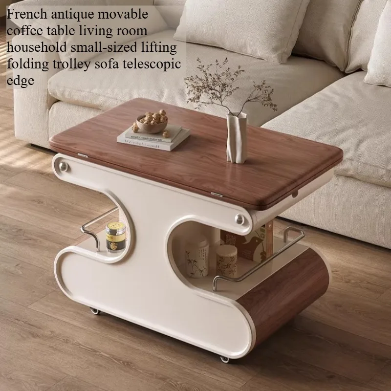

Storage Modern Side Table Salons Mesa Lateral Floor Adjustable End Table Double-layer Coffee Tavolo Da Soggiorno Home Furniture