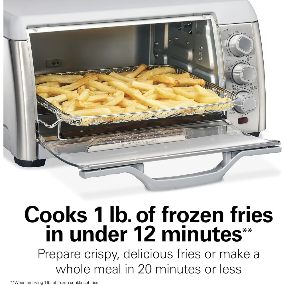 Quantum Toaster Oven Air Fryer Combo With Large Capacity, Fits 6 Slices Or 12” Pizza, 5 Functions for Convection, Bake