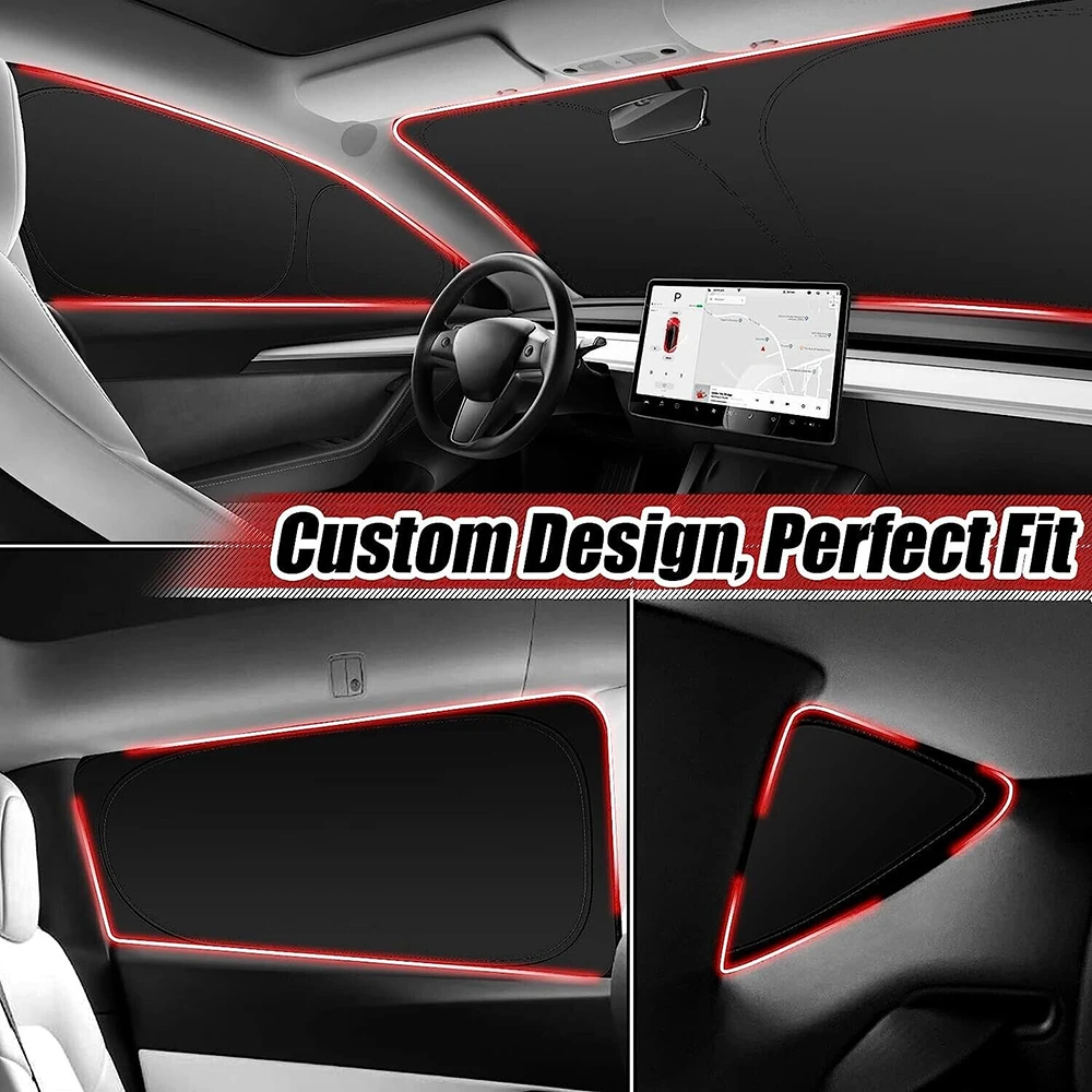 Car Side Window Sunshade  Sun Visor Front Rear Windshield Privacy Window Shield Screen for Tesla Model 3 Model Y accessories