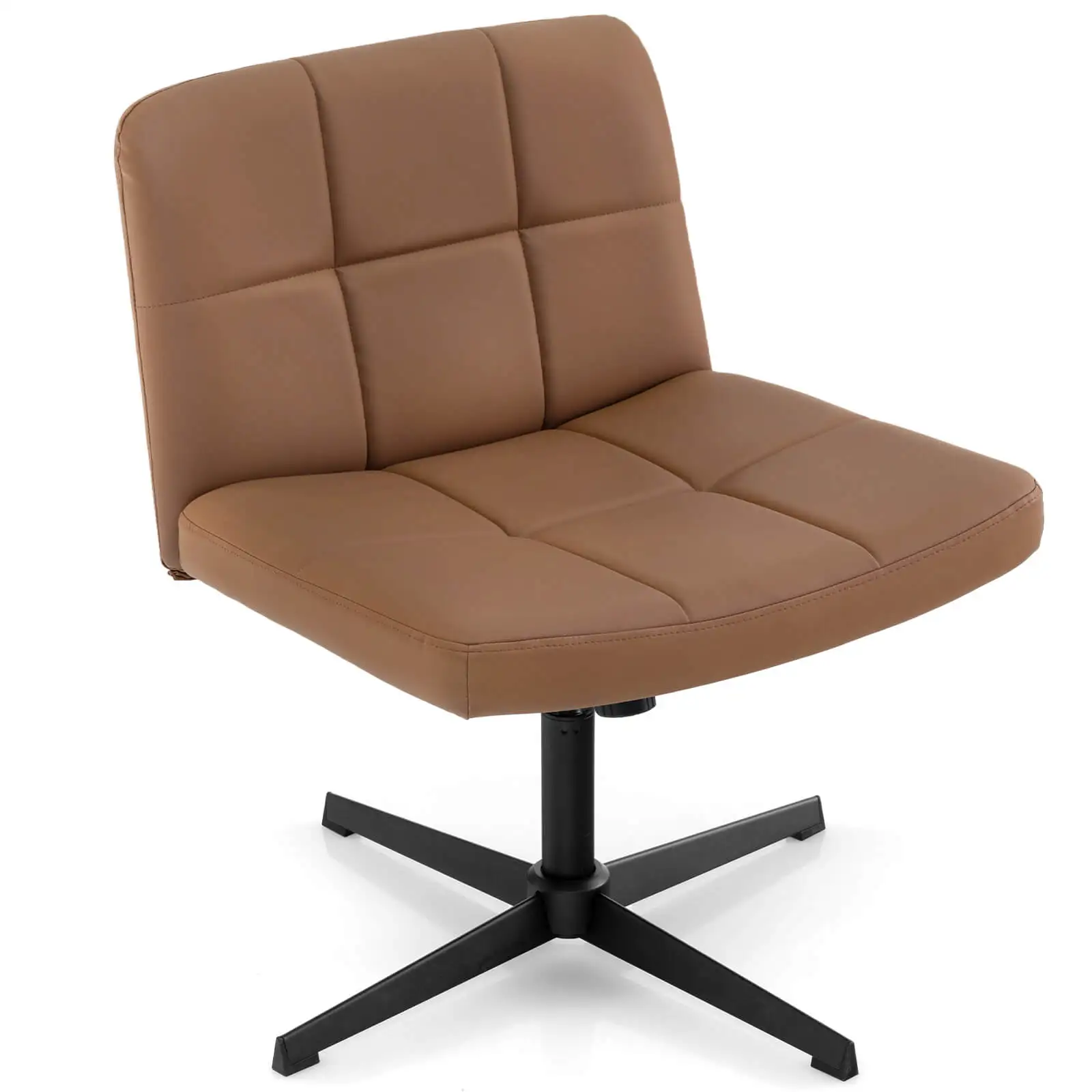 

Criss Cross Chair Cross-legged Office Chair w/ Oversized U-shaped Seat No Wheels