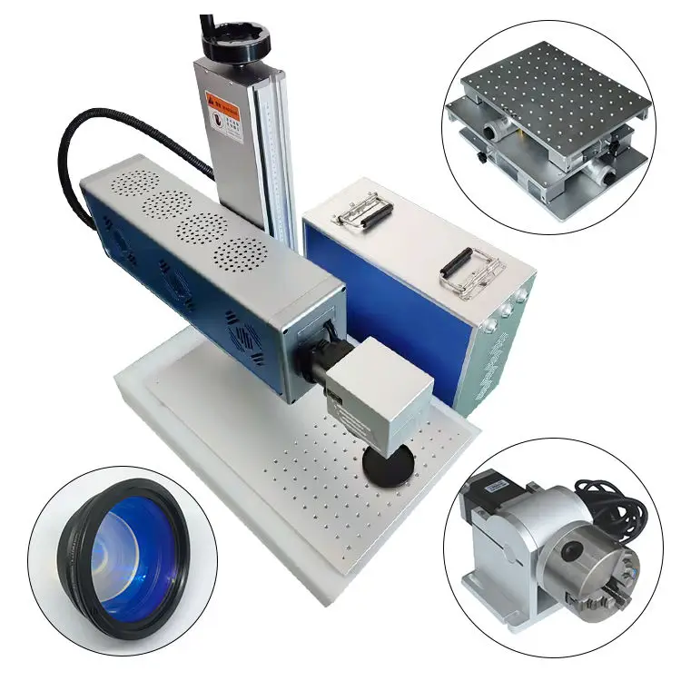 섬유 레이저 마킹 기계, 금속 마킹, 금속 태그, 금속 카드, 자동 초점