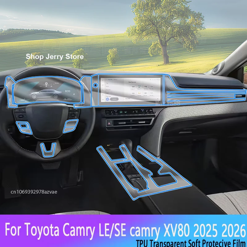

Repair Stickers For Toyota Camry LE/SE camry XV80 2025 2026 Car Interior Center Console Transparent TPU Protective Film scratch