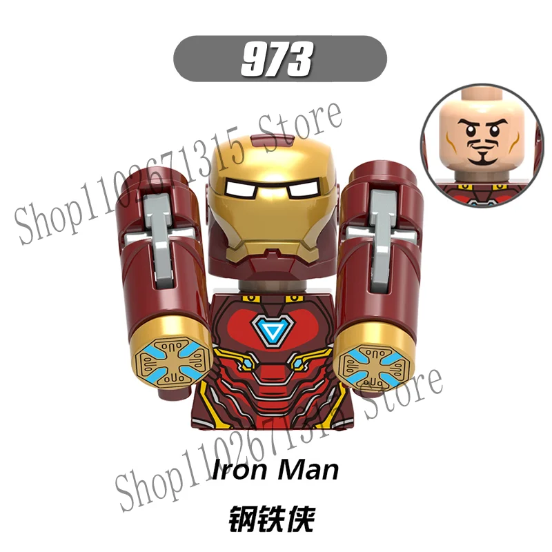 BEAST KINGDOM Iron Man Spider-Man Captain America Loki Bausteine Cartoon-Charaktere Geburtstagsgeschenk Spielzeug für Kinder